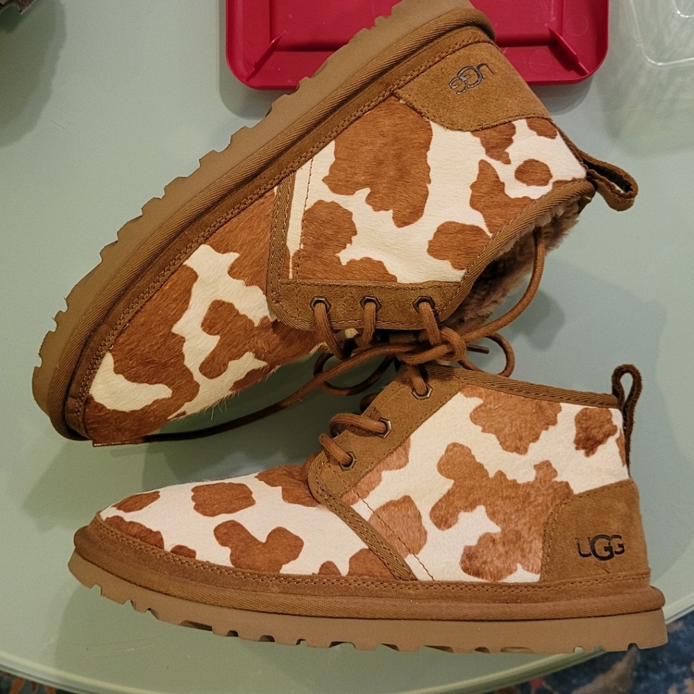 Womens size 9 Cow Print UGG Boots.